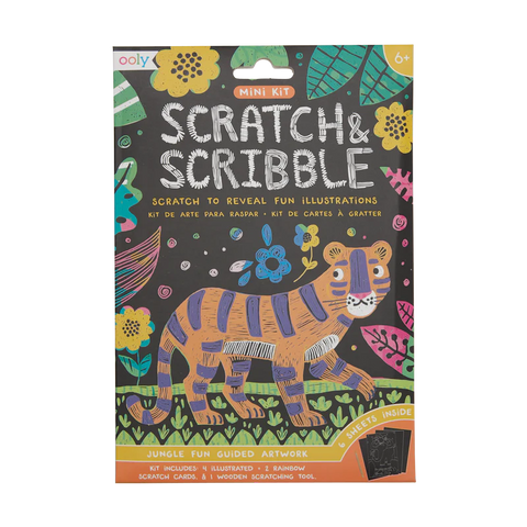 Ooly - Mini Scratch & Scribble Art Kit - Jungle Fun