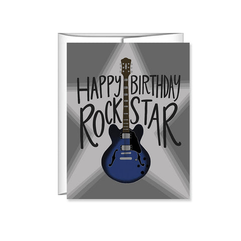 Pen & Paint - Birthday Card - Happy Birthday Rockstar