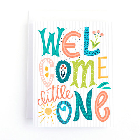 Pedaller Designs - Welcome Little One Shower Card
