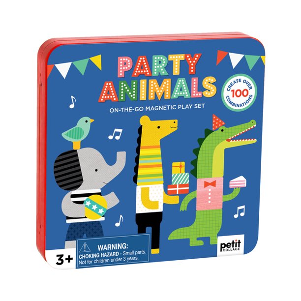 Petit Collage - On The Go Magnetic Play Set - Party Animals