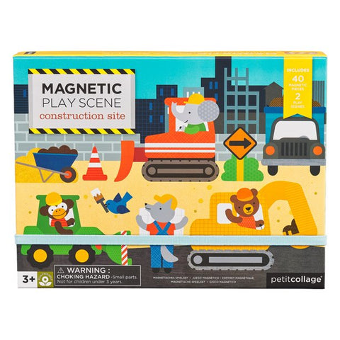 Petit Collage - Magnetic Play Scene - Construction Site