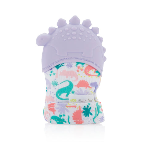 Itzy Ritzy - Teething Mitts - Lilac Dino