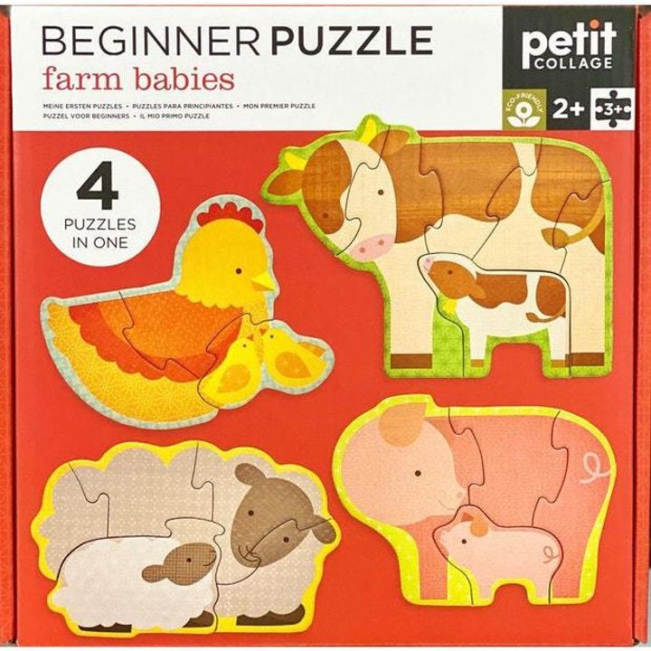 Petit Collage - Beginner Puzzle - Farm Babies
