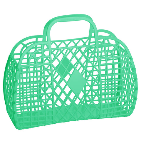 Sun Jellies - Large Retro Basket - Green