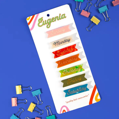 Eugenia Kids - Hair Clips - Days Of The Week