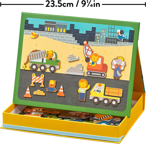 Petit Collage - Magnetic Play Scene - Construction Site