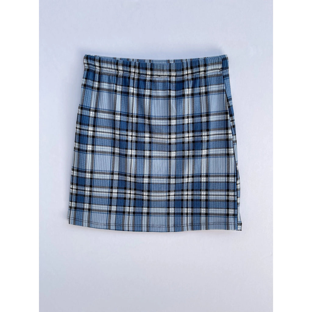 Arden Girl - Plaid Short Skirt - Blue