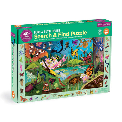 Mudpuppy - Search & Find Puzzle - Bugs & Butterflies