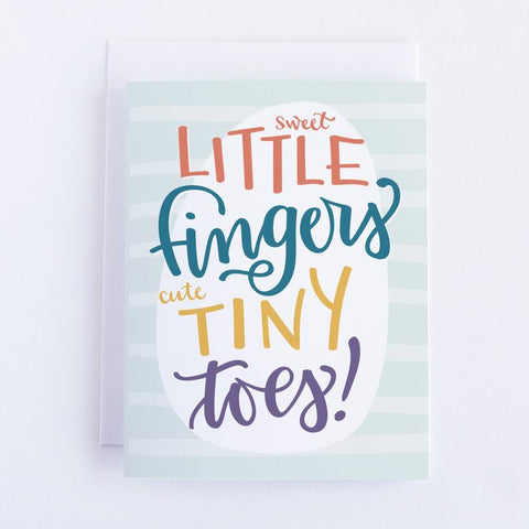 Pedaller Designs - Sweet Little Fingers Shower Card